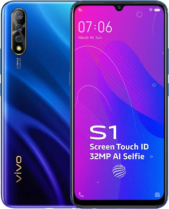 Imported ViVo S1 with Box Dual Engine Fast Charger Back Jelly Cover Handsfree Sim Eject Tool - 8/256 RAM ROM (for user 6/128) - Super AMOLED Display - Dual Sim Approved - Vivo Mobile - Vivo Phone - Budget Phone - 4G Mobile - Smart Phone