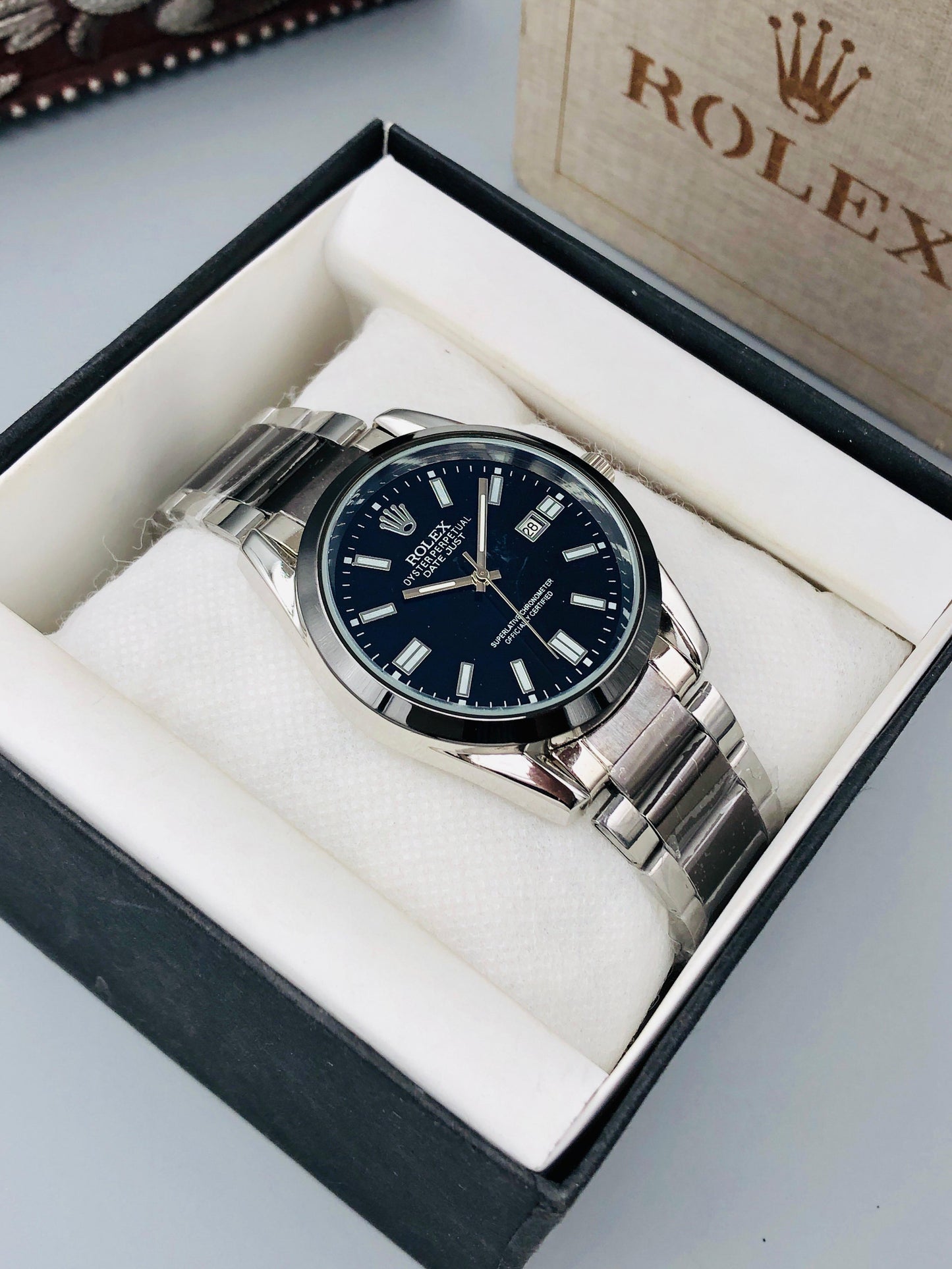 ROLEX WATCH for men SPECIAL OFFER 🫴 STEEL CHAIN GOOD LOOKING Date working 🥳💥 Good quality 👍 lock RANDOM DAIL* 🔥🔥