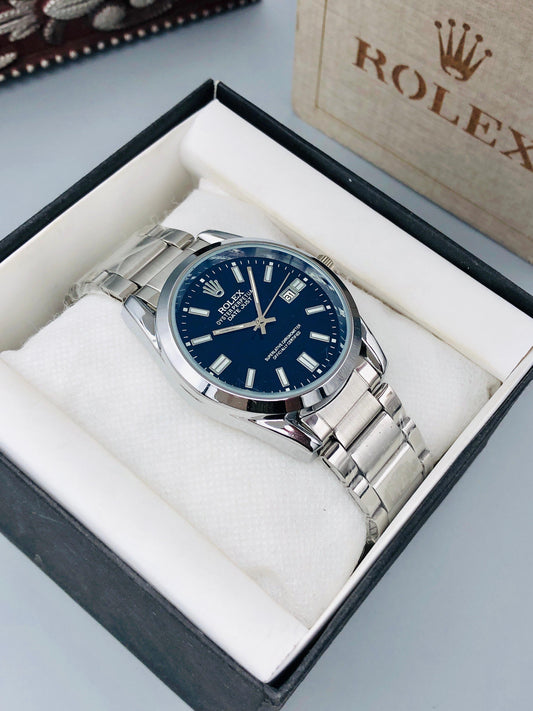 ROLEX WATCH  for men   SPECIAL OFFER 🫴  STEEL CHAIN GOOD LOOKING  Date working  🥳💥  Good quality 👍 lock RANDOM DAIL* 🔥🔥